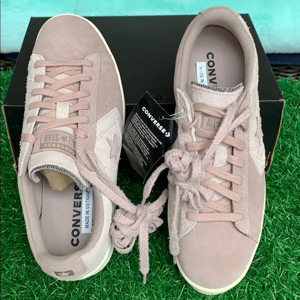 CONVERSE PRO LEATHER OX SHADOW GREY/GUM DARK HON W - Picture 7 of 16